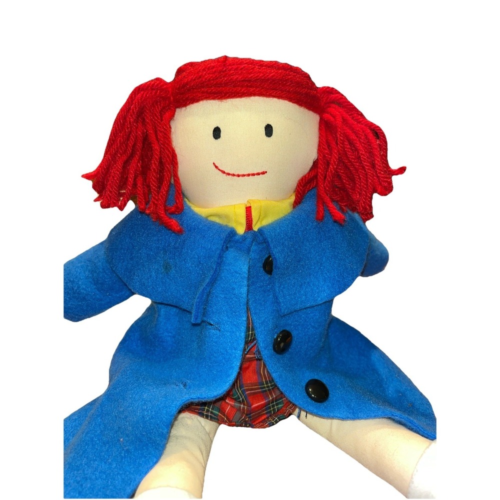 VINTAGE MADELINE DOLL EDEN 1994 PLUSH With Blue Coat And Surgery Scar